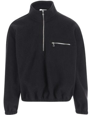 Rier Wool Fleece Sweatshirt - Black