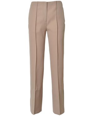 Jil Sander Pintuck-Detail Flared Trousers - Natural