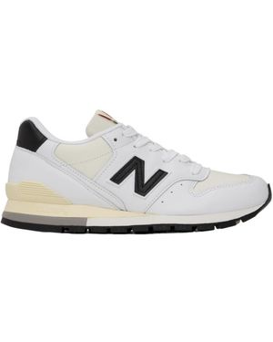New Balance Round Toe Lace-Up Trainers - White
