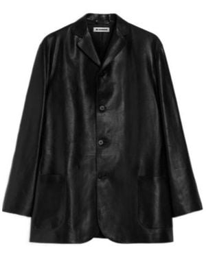 Jil Sander Oversized Single-Breasted Jacket - Black