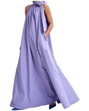 Essentiel Antwerp Jayda High-Neck Bow Maxi Dress - Purple