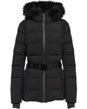 Yves Salomon Colorblock Puffer Jacket - Black