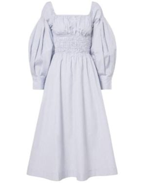 Altuzarra Josie Striped Cotton Midi Dress - Purple