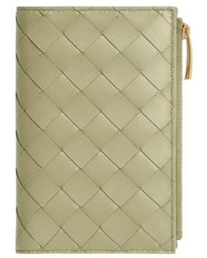 Bottega Veneta Intrecciato Medium Bi-Fold Wallet - Green