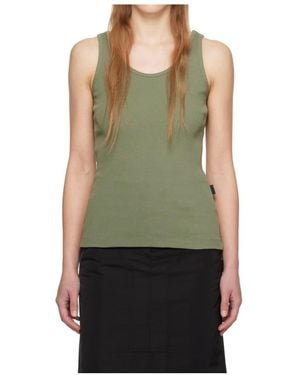 Juun.J Round-Neck Ribbed Vest - Green