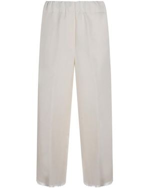 Antonelli Fringed Wide-Leg Pants - White