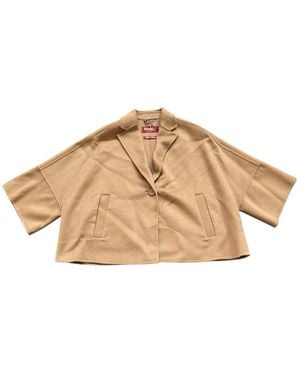 Max Mara Studio Quorum Cropped Boxy Jacket - Natural