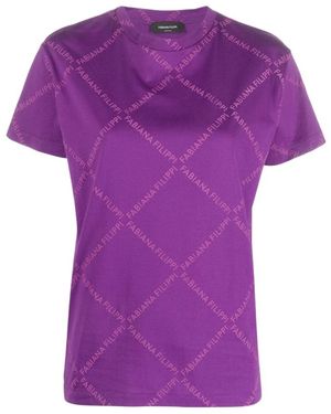 Fabiana Filippi Short-Sleeved T-Shirt - Purple