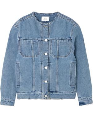 Loulou de Saison Rima Buttoned Denim Jacket - Blue