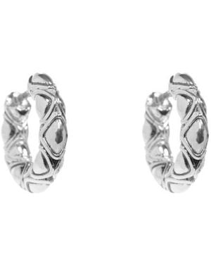 Bottega Veneta Hoop Earrings - White