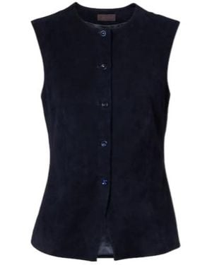 Stouls Casino Suede Vest - Blue
