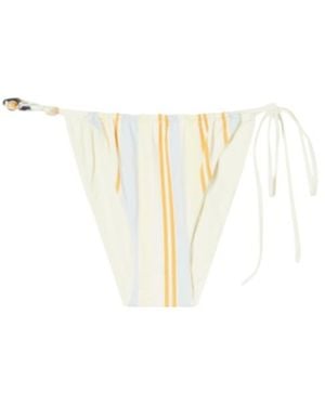 SIR. Striped Bikini Bottoms - White