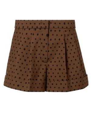 Fendi Falena Dots Printed Flared Shorts - Brown