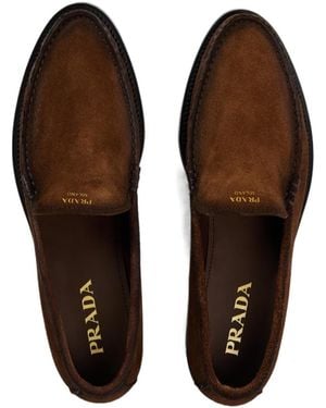 Prada Logo Loafer Ld54 - Brown