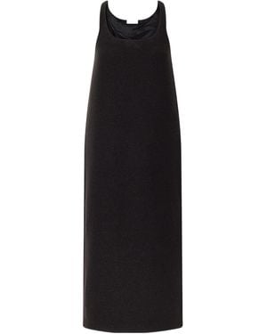Rier Felted Wool-Fleece Midi Dress - Black