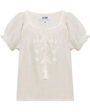 RE/DONE Short-Sleeved Top - White