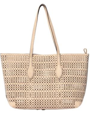 Gianni Chiarini Mashup Perforated Tote Bag - Natural
