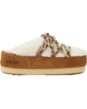 Moon Boot Evx Lace-Up Slippers - Brown