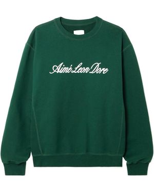 Aimé Leon Dore Long-Sleeved Sweatshirt - Green