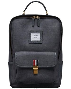 Thom Browne School Twill Backpack - Black