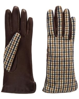Brunello Cucinelli Checkered Gloves - Brown