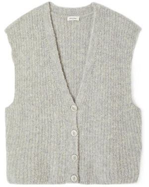 American Vintage Zolly Knitted Vest - Grey