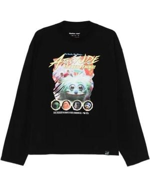 Martine Rose Crew-Neck Graphic-Print T-Shirt - Black