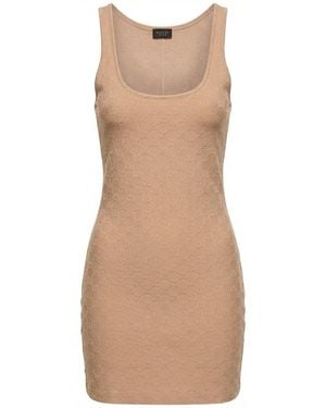 Gucci Gg Jersey Jacquard Dress - Natural