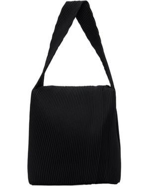 Homme Plissé Issey Miyake Homme Plissé Issey Miyake Rounded Square Shoulder Bag - Black