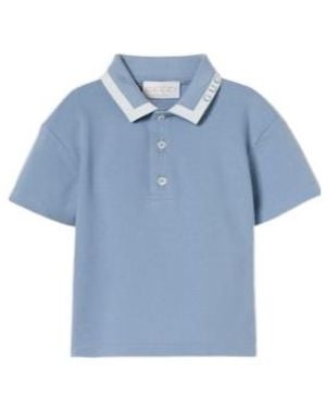 Gucci Baby Cotton Polo - Blue