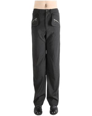 Kiko Kostadinov Flap Pocket Straight-Leg Trousers - Black