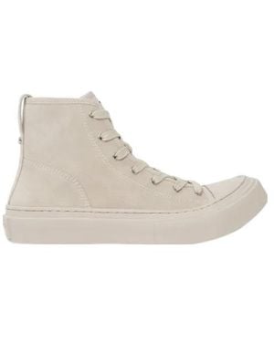 Ann Demeulemeester High-Top Leather Sneakers - Natural