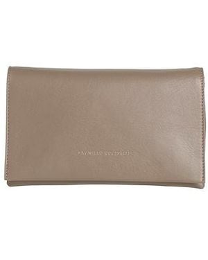 Brunello Cucinelli Simple Leather Shoulder Bag - Brown