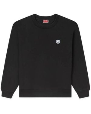 KENZO Happy Tiger Embroidered Sweatshirt - Black