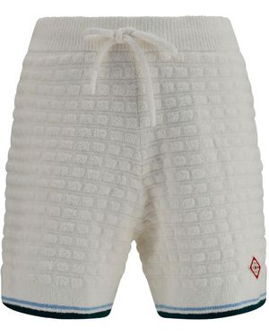 CASABLANCA Textured Tennis Shorts - Grey