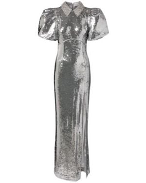 Rebecca Vallance Olympia Sequined Puff-Sleeve Gown - Multicolour
