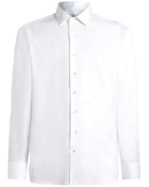 Etro Jacquard Button-Up Shirt - White