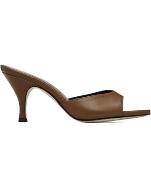 Aeyde Samia Stiletto Mules - Brown