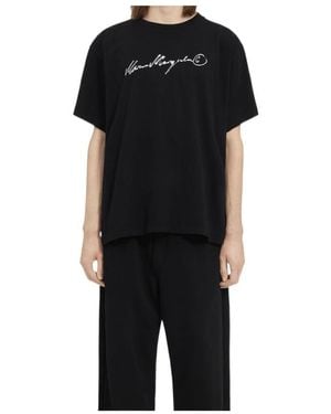 MM6 by Maison Margiela Short Sleeve Crewneck T-Shirt - Black