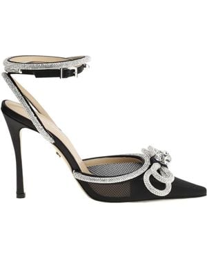 Mach & Mach Mach Mach Embellished Bow Heeled Pumps - Metallic