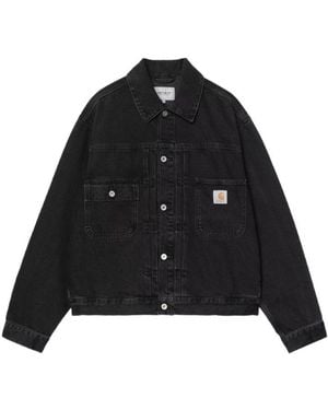Carhartt Carhartt Logo Patch Denim Jacket - Black