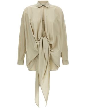 DARKPARK Romy Oversized Tie-Front Shirt - Natural