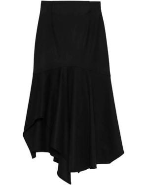 Alberta Ferretti Asymmetric Ruffled Skirt - Black