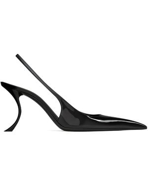 Saint Laurent Pointed High-Heeled Sandals - Black