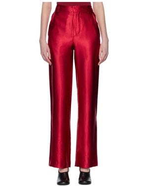 Edward Cuming Casual Pants With Belt Loops - Red