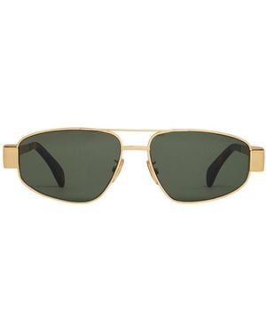 Celine Triomphe Metal 03 Sunglasses - Green