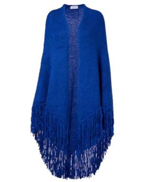 Gabriela Hearst Lauren Fringed Cashmere Shawl - Blue