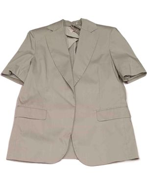 Liu Jo Belted Short-Sleeve Blazer - Gray