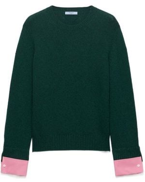 Prada Wool And Cashmere Crew-Neck Sweater - Green