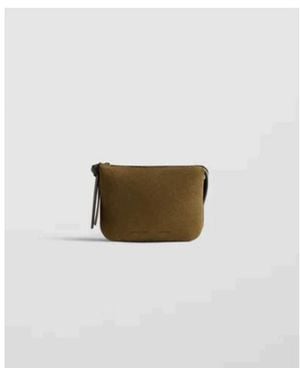 Phoebe Philo Suede Pocket Clutch - White